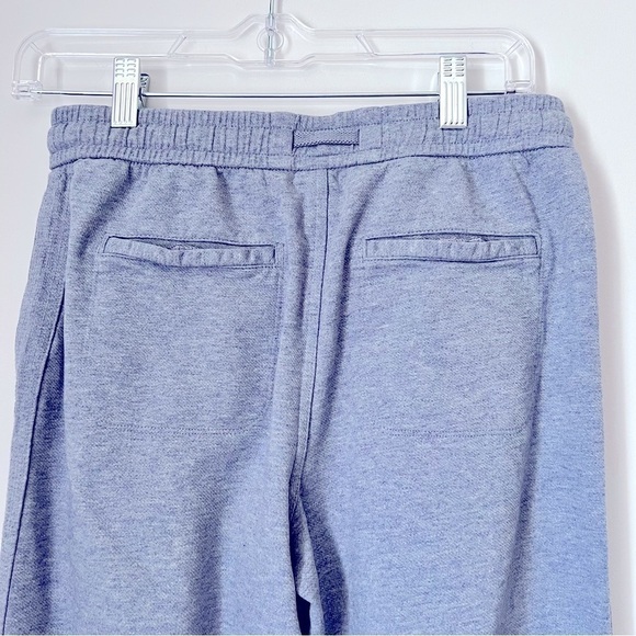 Athleta Farallon Heathered Wide Leg Crop Light Blue Athleisure Cotton Pants 2 - Picture 10 of 13